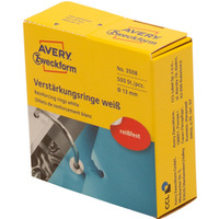 Etykieta piercienie wzmacniajce Q13mm biae 500szt 3508 AVERY ZWECKFORM