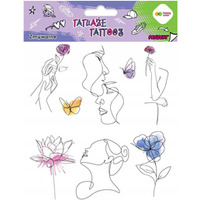 Naklejki TATUAE zmywalne LINEART+AQUARELLA 150x200mm HA 4261 1520-UR01 Happy Color