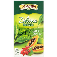 Herbata BIG-ACTIVE zielona (20 torebek) PAPAJA-JAGODY GOJI