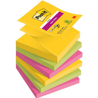 Bloczek samoprzylepny 76x76mm 90k mix kolorw (6szt) POST-IT Z-NOTES CARNIVAL Super Sticky 3M