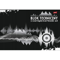 Blok techniczny A4 10k 180g czarny UNIPAP