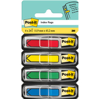 Zakadki indeksujce POST-IT 12x43mm strzaki 4x24szt 684ARR3 3M