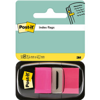 Zakadki indeksujce POST-IT 25x43mm neonowe rowe 680-21 50sztuk 3M