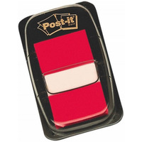 Zakadki indeksujce POST-IT 25x43mm czerwone 680-1 50sztuk 3M