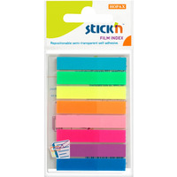 Zakadki indeksujce 45x8mm mix 8 kolorw neon 21401 STICK`N