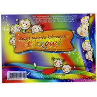 Zeszyt papierw kolorowych tczowych A5 8k 00792 KRESKA