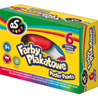 Farby plakatowe 6 kolorw 20ml `AS` 301219001 ASTRA