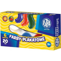 Farby plakatowe 6 kolorw - 20 ml 301109001 ASTRA