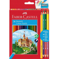 Kredki ZAMEK 36kol. dwustronne +3 kredki dwustronne +owek+temperwka 110336 FABER CASTELL