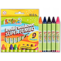 Kredki woskowe Super Jumbo 9kol. KOLORI TT7884