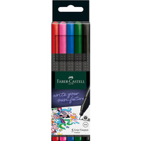 Cienkopisy GRIP 5 kolorw podstawowych 151604 FABER-CASTELL