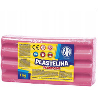 Plastelina Astra 1 kg rowa jasna, 303111007 ASTRA