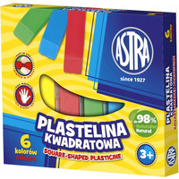 Plastelina kwadratowa 6kolorw 83811908 ASTRA