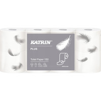 Papier toaletowy KATRIN Plus (8 rolek) 3 warstwy 100% celuloza 150 listkw 16525/557305