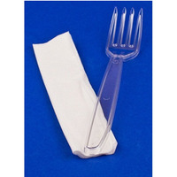 Widelec plastikowy wielorazowy przezroczysty (opakowanie 50szt)