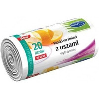 Worki na mieci z uszami wytrzymae 20L 30szt. biae (HD-LD) STELLA WNS-9701V1