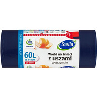 Worki na mieci z uszami wytrzymae 60L 20szt. granatowe (HD-LD) WNS-9725V1 STELLA