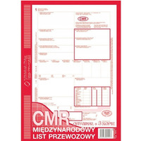 800-1N CMR A4 80kartek 1+3 numerowany midzynarodowy list przewozowy M&P