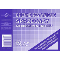 K-15 Dzienne zestawienie sprzeday A6 ksigowo nieudokumentowanej MICHALCZYK i PROKOP