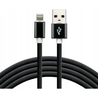 Kabel USB-A -> Lightning 1, 5m 2, 4A silikonowy czarny EVERACTIVE (CBS-1.5IB)