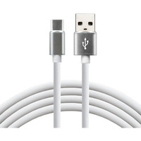 Kabel USB-A -> USB-C 1m 3A silikonowy biay EVERACTIVE (CBS-1CW)