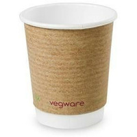 Kubek papierowy dwuwarstwowy 250ml (25szt.) 8oz 100% biodegradowalny VDW-8-GR VEGWARE