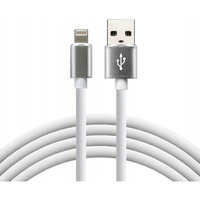 Kabel USB-A -> Lightning 1m 2, 4A silikonowy biay EVERACTIVE (CBS-1IW)