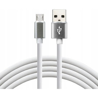 Kabel USB-A -> microUSB 1m 2, 4A silikonowy biay EVERACTIVE (CBS-1MW)