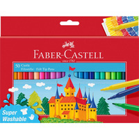 Flamastry ZAMEK 50kolorw opakowanie kartonowe 554204 Faber-Castell