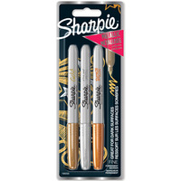 Marker perm.SHARPIE mix metalic 3szt. zoty, srebrny, brz 1986006