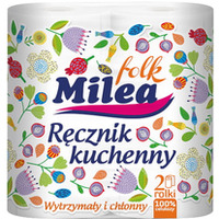 Rcznik kuchenny (2 sztuki) MILEA FOLK 22, 5x20cm 10m 2 warstwy 100% celuloza