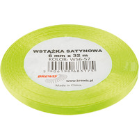 Wstka satynowa 6mm/32m limonkowy WS6-57 BREWIS