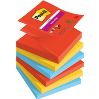 Bloczek samoprzylepny 76x76mm 90k mix kolorw (6szt) POST-IT Super Sticky Z-Notes PLAYFUL