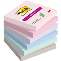 Bloczek samoprzylepny 76x76mm 90k mix kolorw (6szt) POST-IT Super Sticky SOULFUL