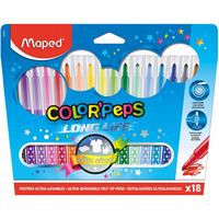 Flamastry trjktne MAPED COLORPEPS 18kolorw 845021