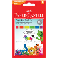 Masa mocujca TACK-IT 50g mix kolorw FC 187094 FABER-CASTELL