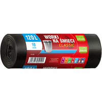 Worki na mieci LDPE CLASSIC 120L czarne (10 sztuk) FOLCOM