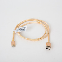 Kabel USB-A -> microUSB 1m pleciony zoty OMEGA IGUANA (43933)