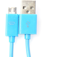 Kabel USB-A -> microUSB 1m 2A niebieski OMEGA BAJA (44340)