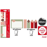 Bloczek samoprzylepny 67x89mm 25k + zakadki indeksujce 67x20mm 25k (4szt) COCA-COLA CC029 MP Poland