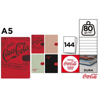 Notatnik A5 144k. linia logo COCA-COLA mix wzorw CC023 MP Poland