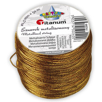 Sznurek metalizowany zoty 1, 5mm x 50m 440761 TITANUM