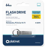 Pami USB-A 64GB PLATINET K-DEPO USB 3.2 metalowy wodoodporny (45783)