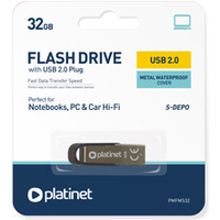 Pami USB-A 32GB PLATINET S-DEPO USB 2.0 metalowy wodoodporny (44847)