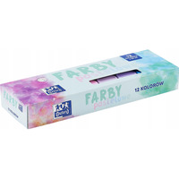 Farby plakatowe pastelowe 12 kolorw 20ml 400175578 OXFORD