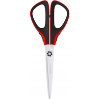 Nożyczki 19cm Easycut 300 soft grip czerwone 326320 BERLINGO
