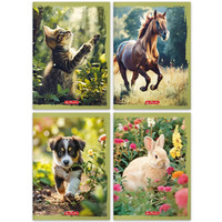 Zeszyt A4 32k 3linia ANIMALS 9583097 HERLITZ