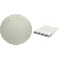 Zestaw Piłka do siedzenia ERGO 75cm jasno szara 65430085 + Podkładka pod mysz i nadgarstek ERGO jasn