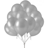 Balon Srebrny metalik 80szt. B088 GO PARTY