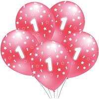 Balon rowy metalik nadruk 1 5szt. B149 GO PARTY